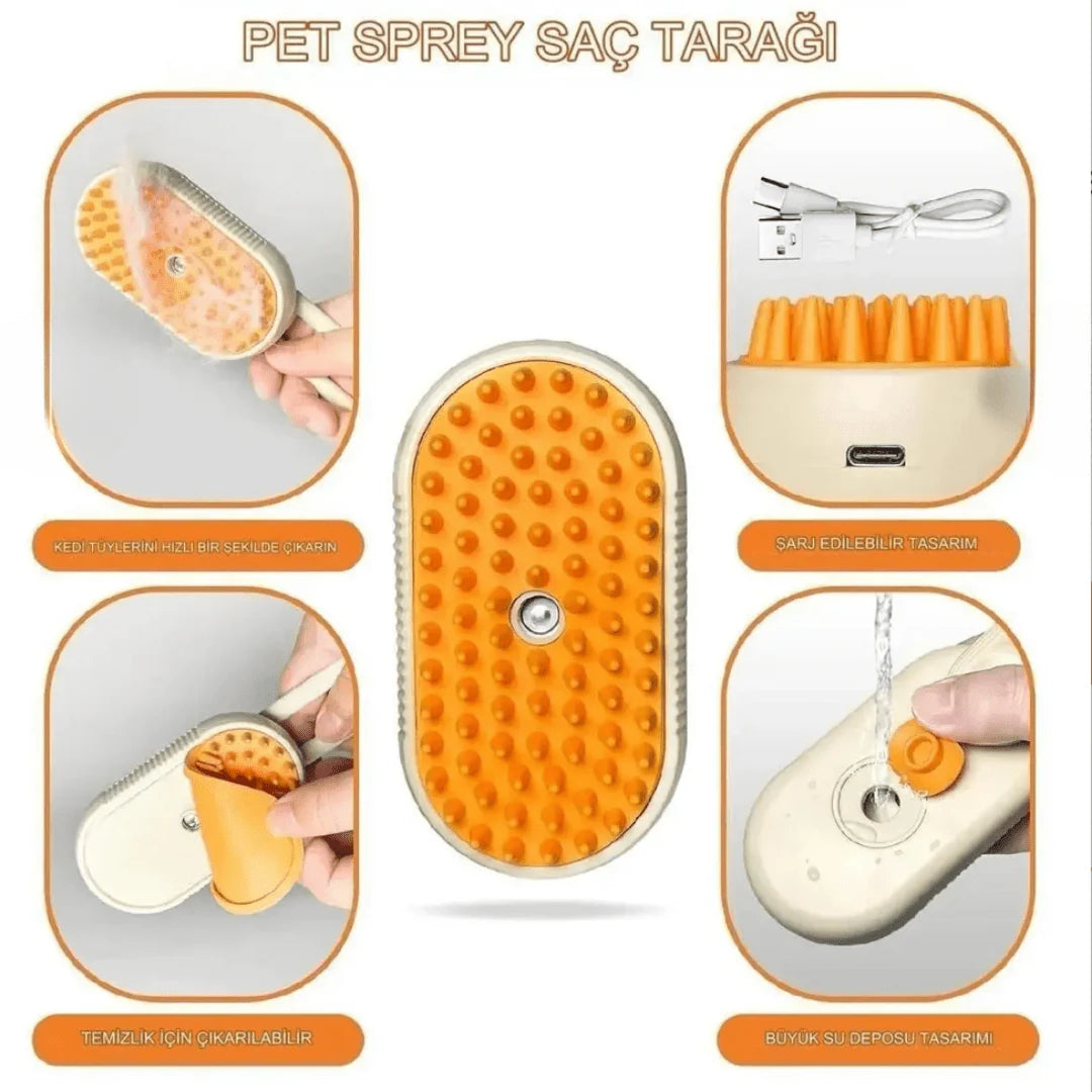 Patile 🐾 / Buharlı Kedi Fırçası