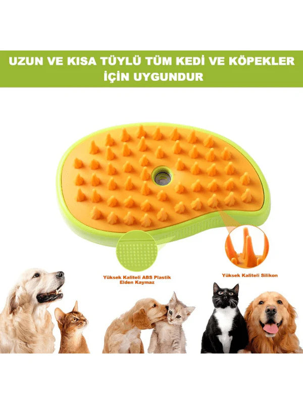Patile 🐾 / Silikon Masajlı Tüy Toplama Tarağı
