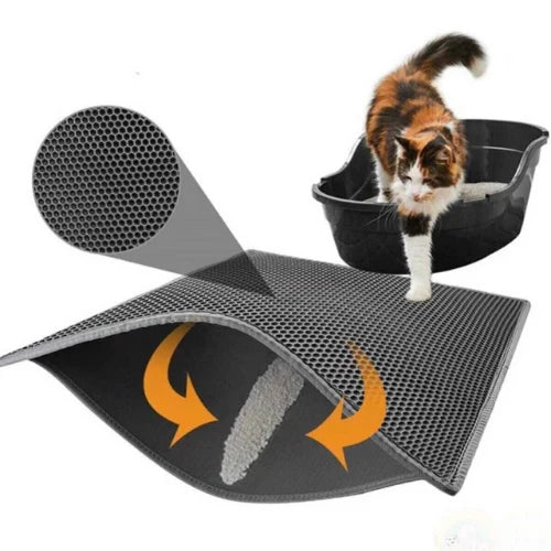 Patile 🐾 / Elekli Kedi Tuvalet Önü Paspası -Kedi Kumu Paspası