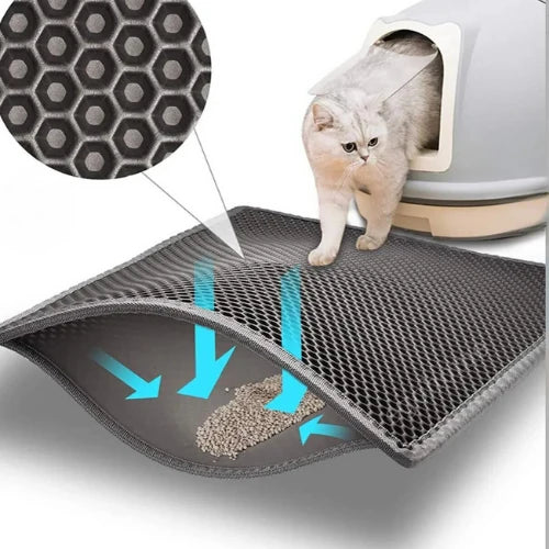 Patile 🐾 / Elekli Kedi Tuvalet Önü Paspası -Kedi Kumu Paspası