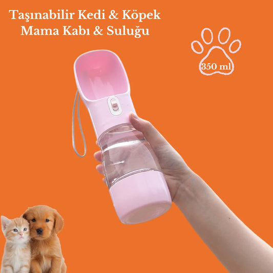 Patile 🐾 / Taşınabilir Kedi & Köpek Mama Kabı ve Suluğu