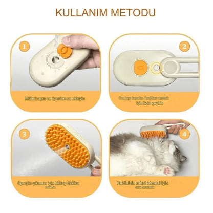 Patile 🐾 / Buharlı Kedi Fırçası