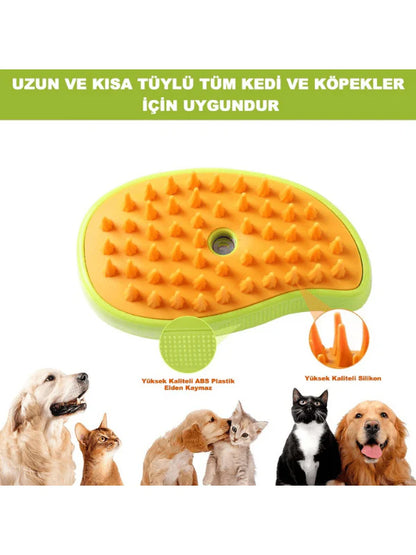 Patile 🐾 / Silikon Masajlı Tüy Toplama Tarağı