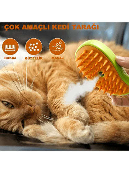 Patile 🐾 / Silikon Masajlı Tüy Toplama Tarağı