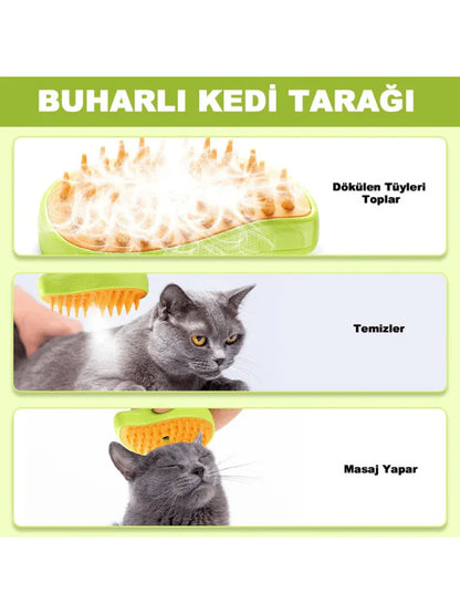 Patile 🐾 / Silikon Masajlı Tüy Toplama Tarağı